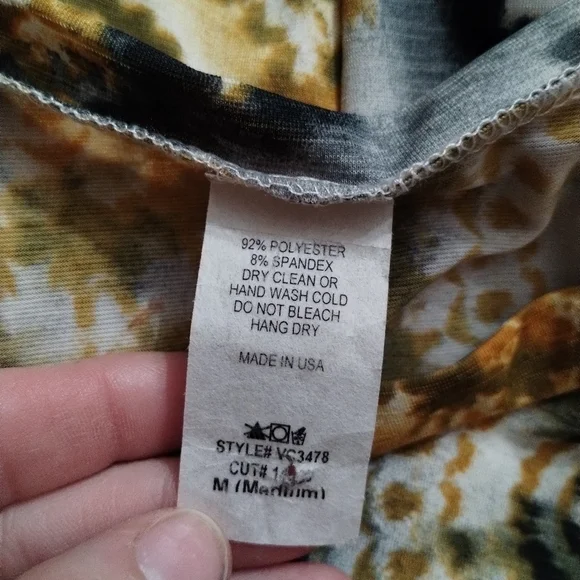 Women's yellow tie dye dress size medium - Picture 8 of 8